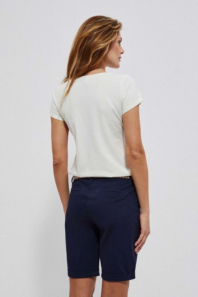 Bawełniana bluzka z nadrukiem w kolorze zielonym i złotym perłowa