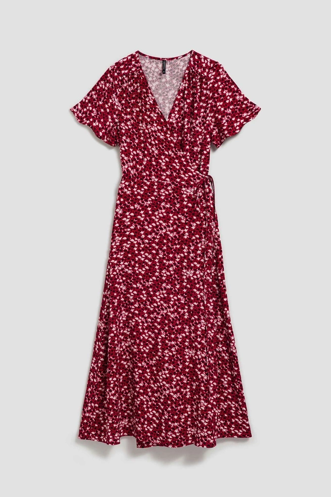 Sukienka maxi truskawkowa