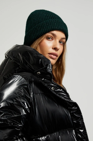 Długa kurtka z kapturem czarna 