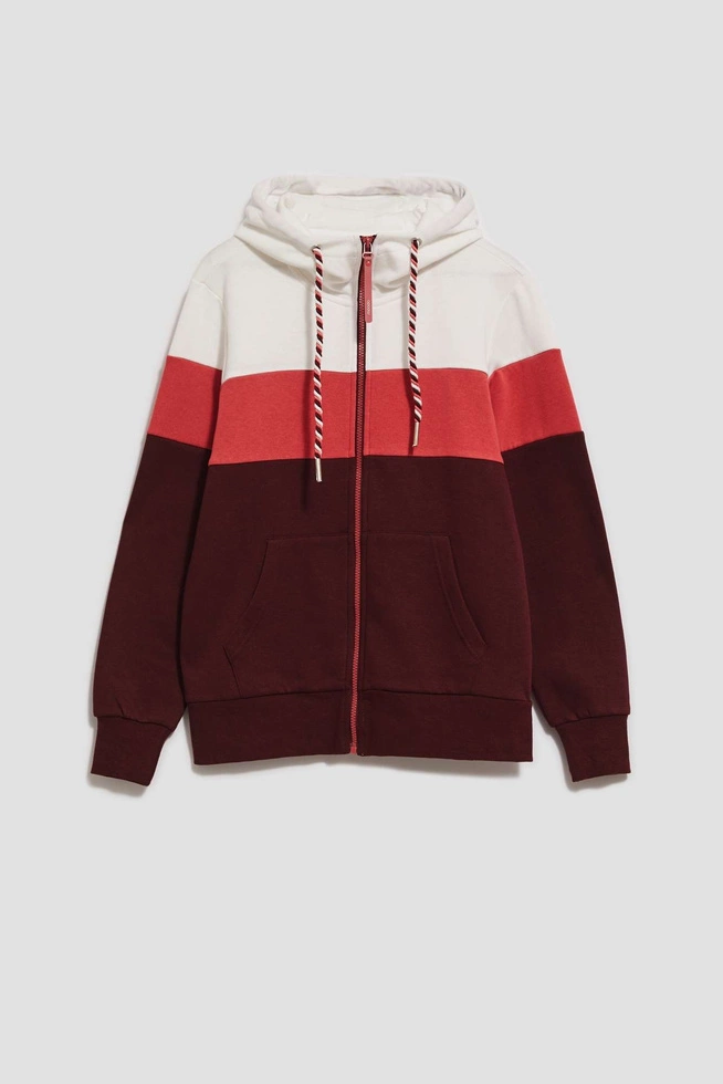 Bluza z kapturem kasztanowa