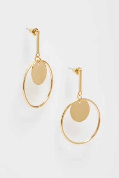 Eleganckie kolczyki koła w kolorze złotym