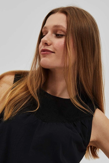 Bawełniany top czarny