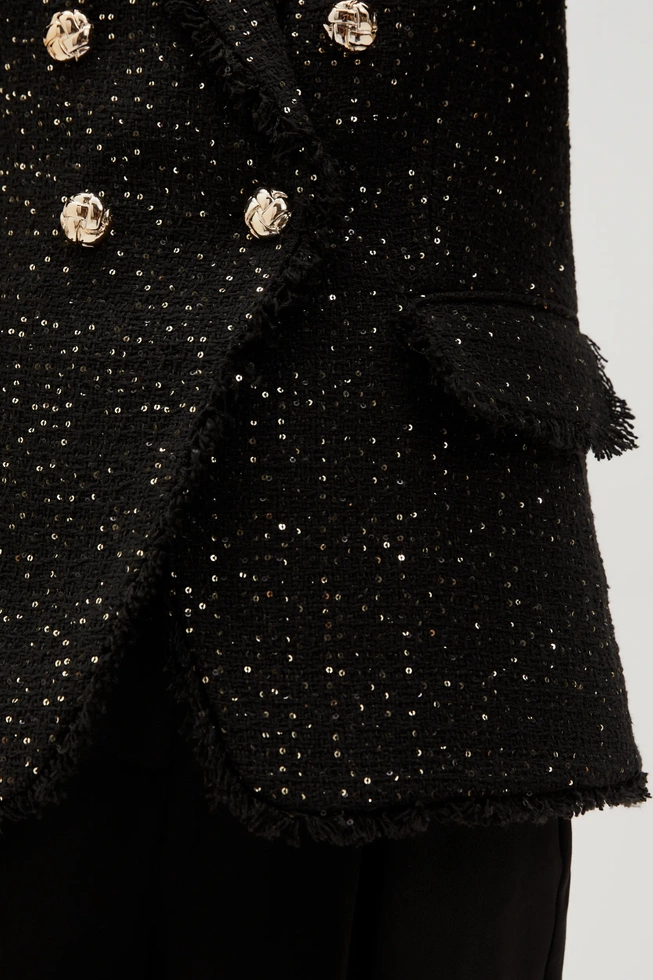 Marynarka z ozdobnymi guzikami czarna