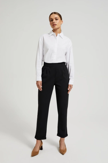 Spodnie z prostymi nogawkami czarne