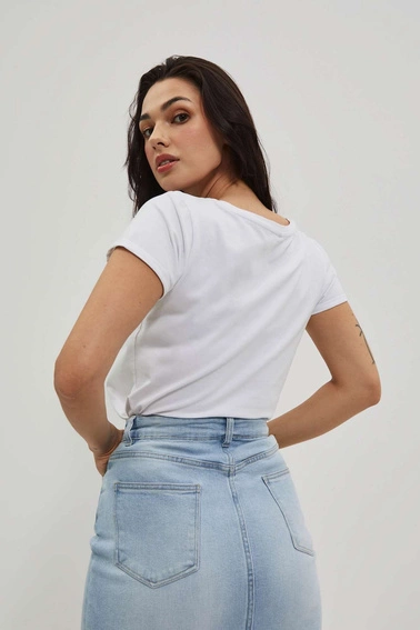 T-shirt z napisem biały