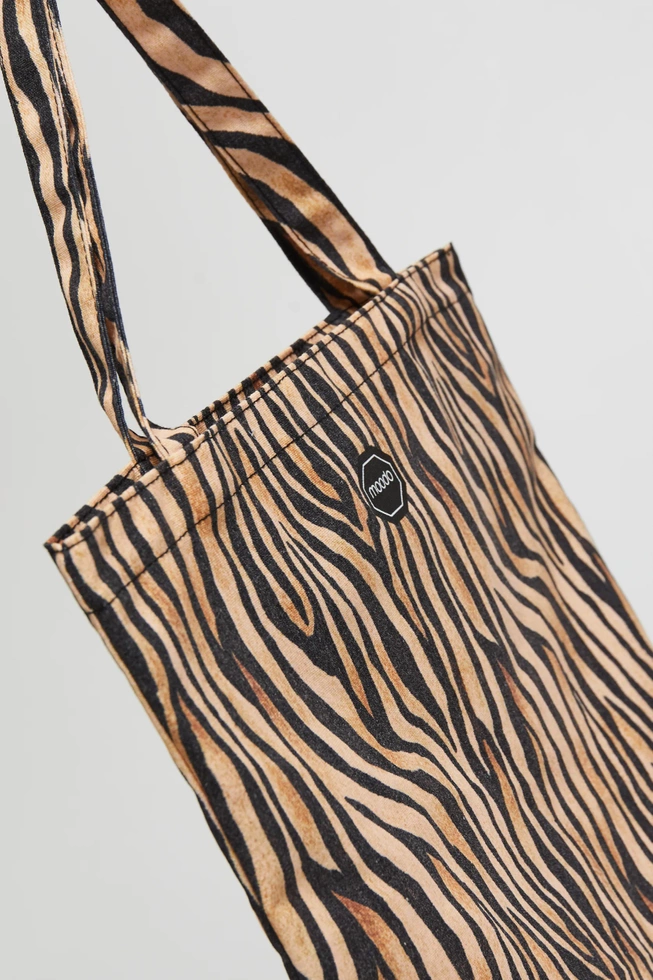 Bawełniana torba w zwierzęcy wzór brązowa