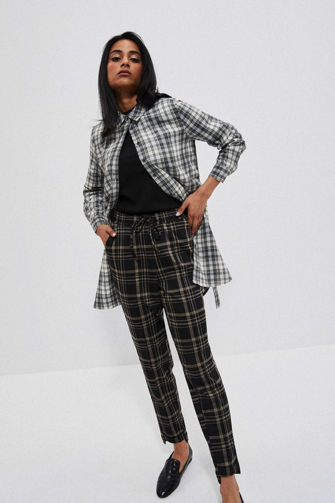 Koszula w kratę grafitowa