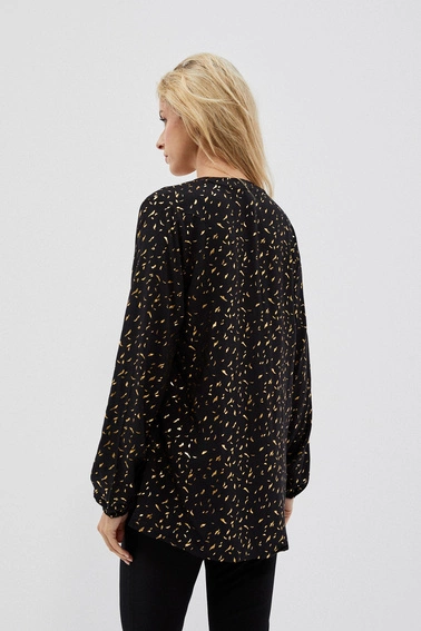 Koszula z printem i ozdobnym guzikiem