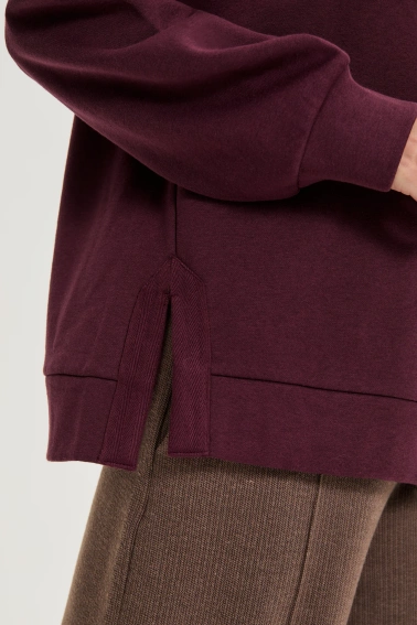 Bluza z kapturem burgundowa 