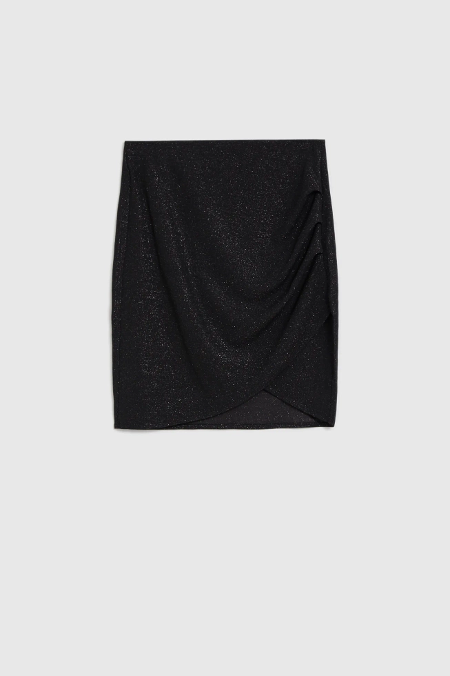 Spódnica z marszczeniem czarna