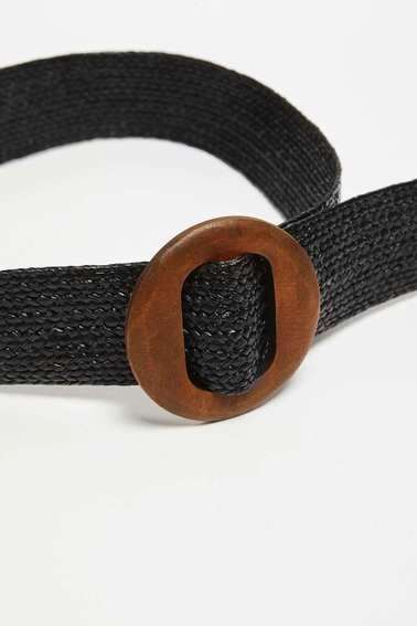 Pleciony pasek  czarny