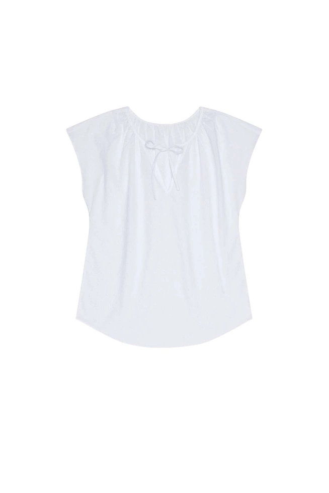 Bawełniana bluzka koszulowa biała