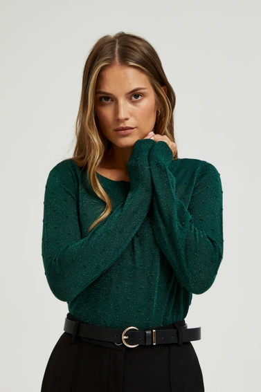 Pasek z okrągłą klamrą czarny