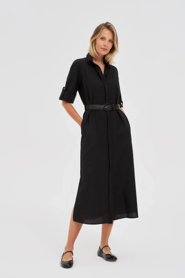 Szmizjerka midi czarna