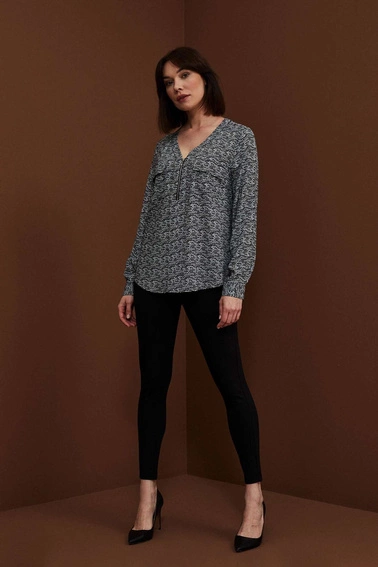 Wiskozowa koszula z printem