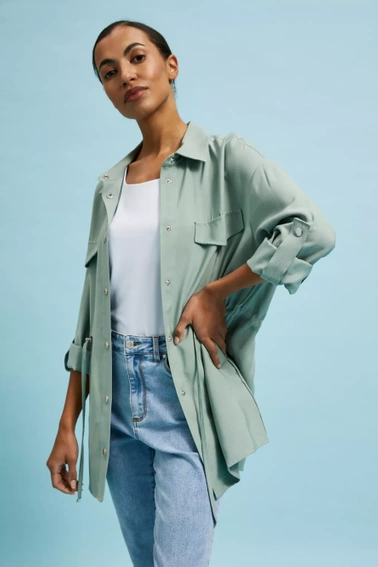 Letnia kurtka oliwkowa