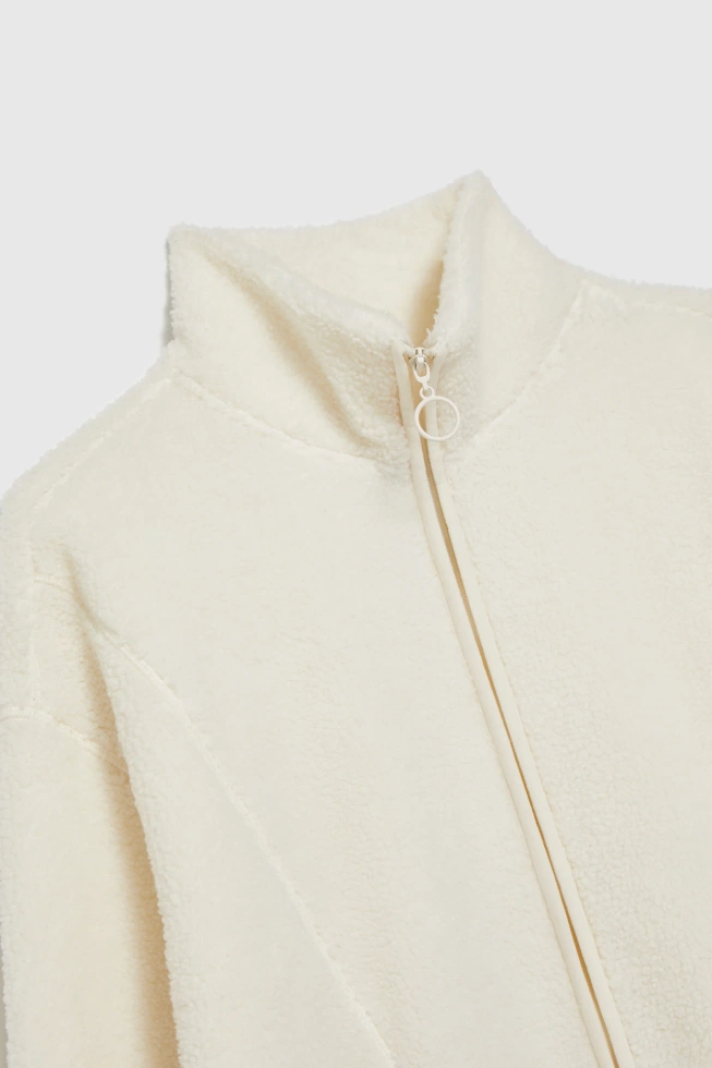 Rozpinana bluza beżowa