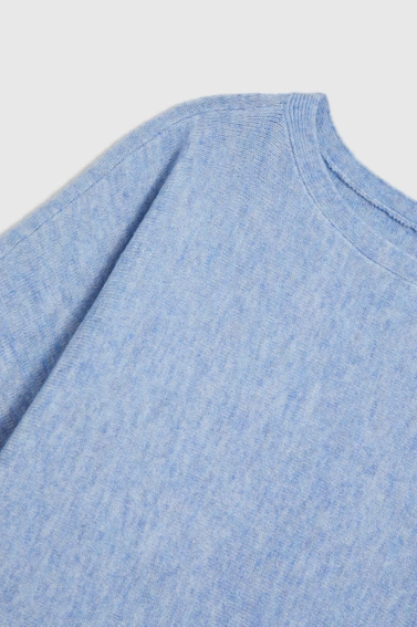 Sweter z rękawem 3/4 błękitny 