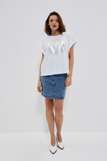 Bluzka z metalicznym nadrukiem