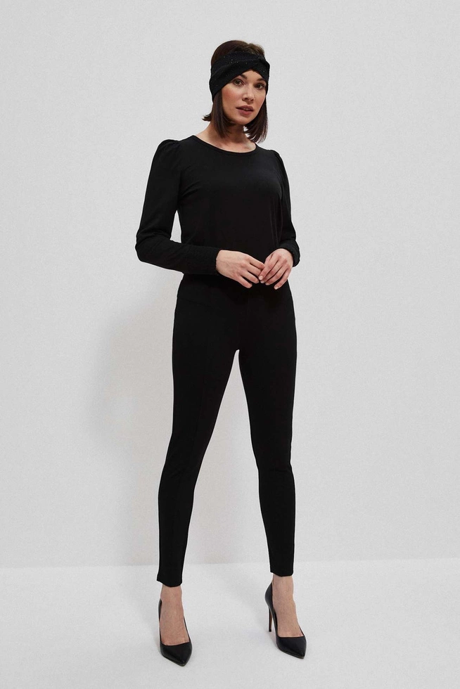 Bawełniana bluzka z bufiastymi rękawami