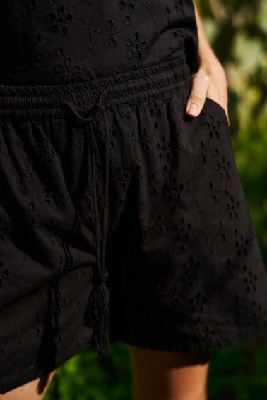 Bawełniane szorty czarne