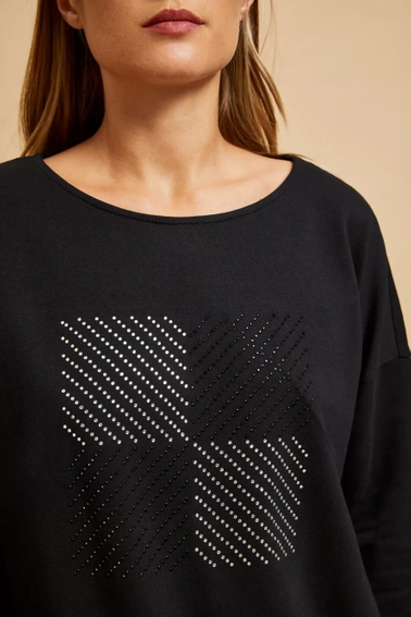 Bluza z rękawami 3/4 czarna