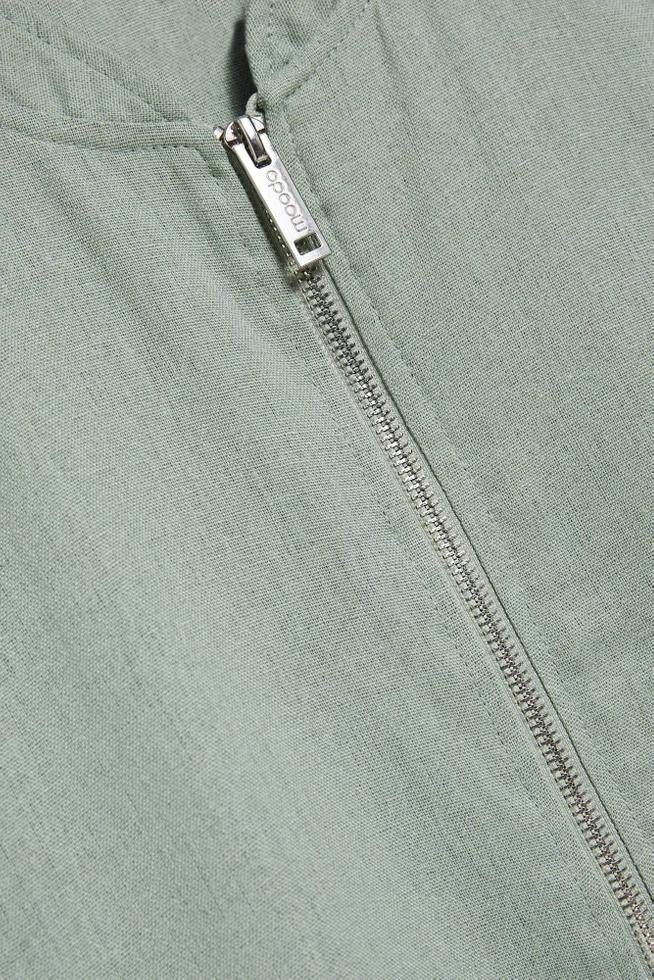 Kurtka bomberka zapinana na zamek oliwkowa