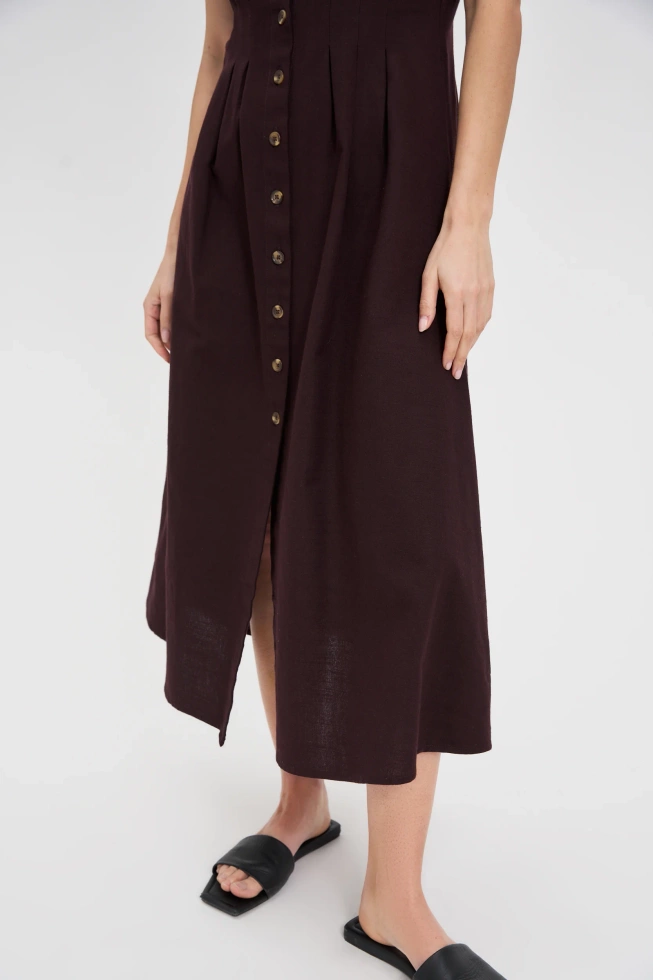 Taliowana sukienka midi