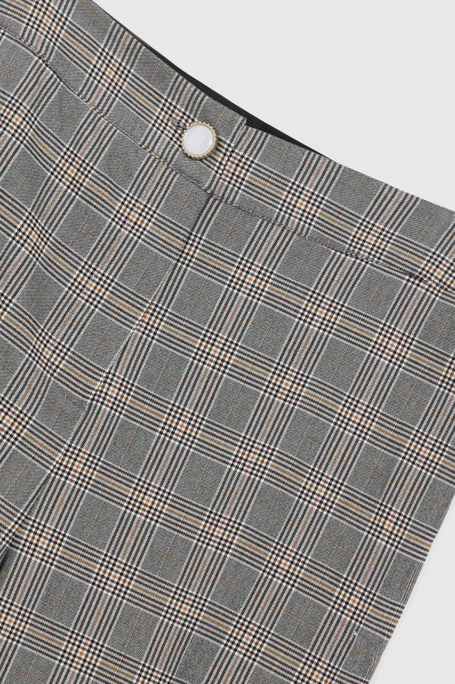 Spodnie w kratę szare