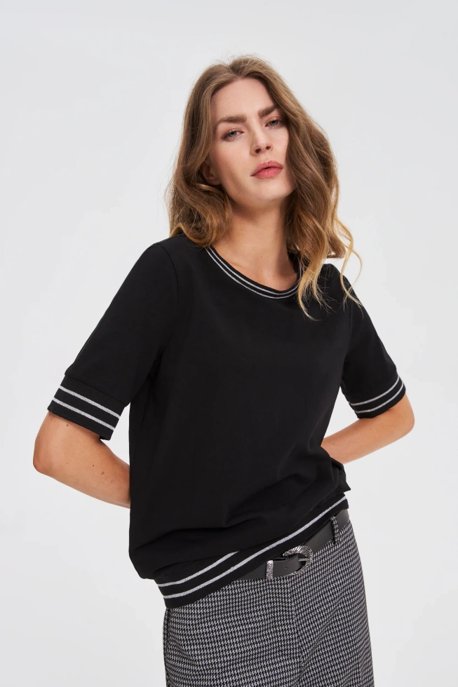 Gładka bluzka z bawełny