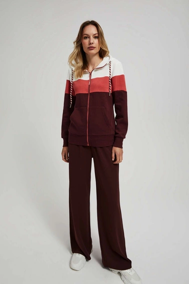 Bluza z kapturem kasztanowa