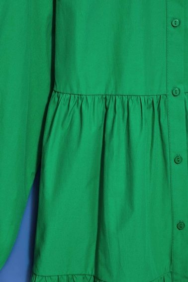 Koszulowa sukienka zielona