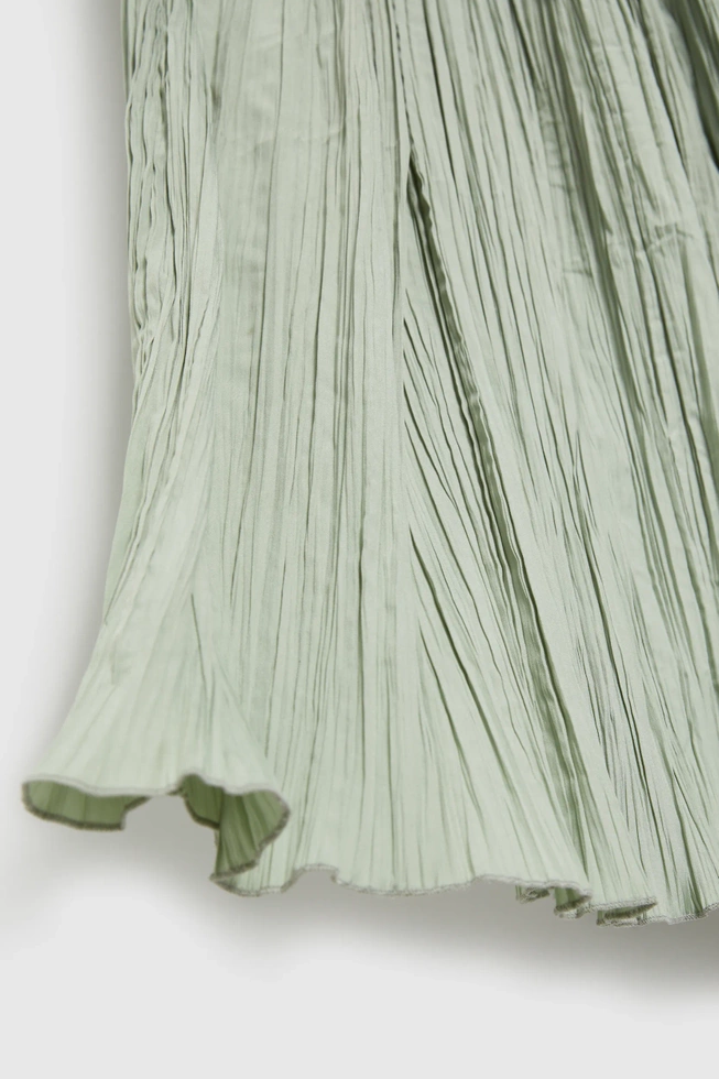 Spódnica midi oliwkowa