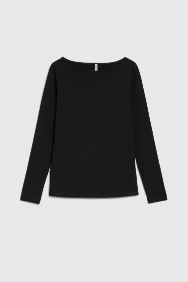 Dopasowana bluzka z długimi rękawami czarna