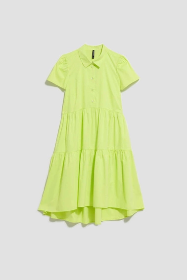 Koszulowa sukienka neonowa