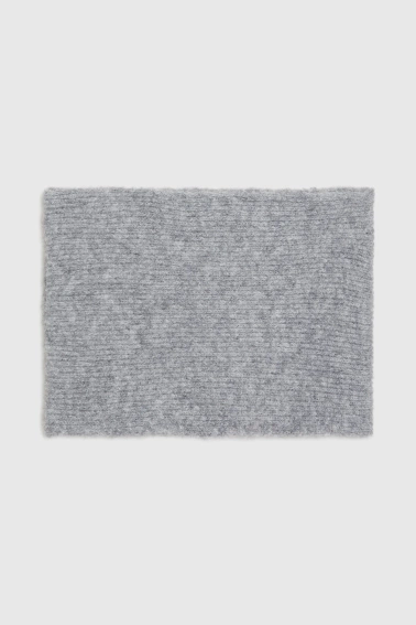 Szal z dodatkiem wełny szary 