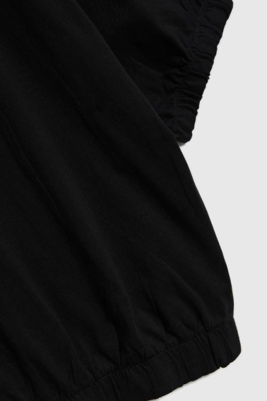 Bluzka z krótkimi rękawami czarna