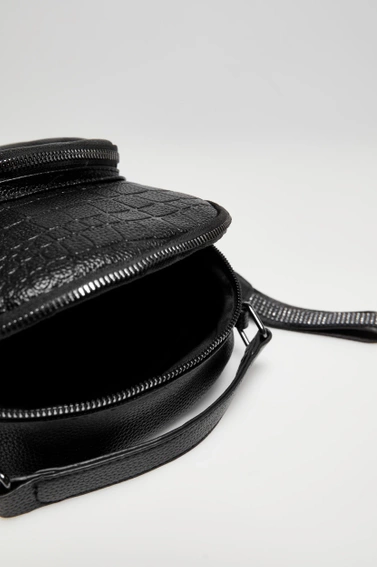 Plecak z kieszenią czarny