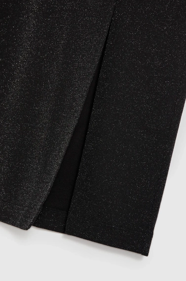 Spódnica midi z rozcięciem czarna