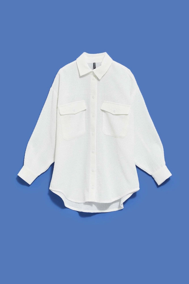 Koszula ze strukturalnej tkaniny