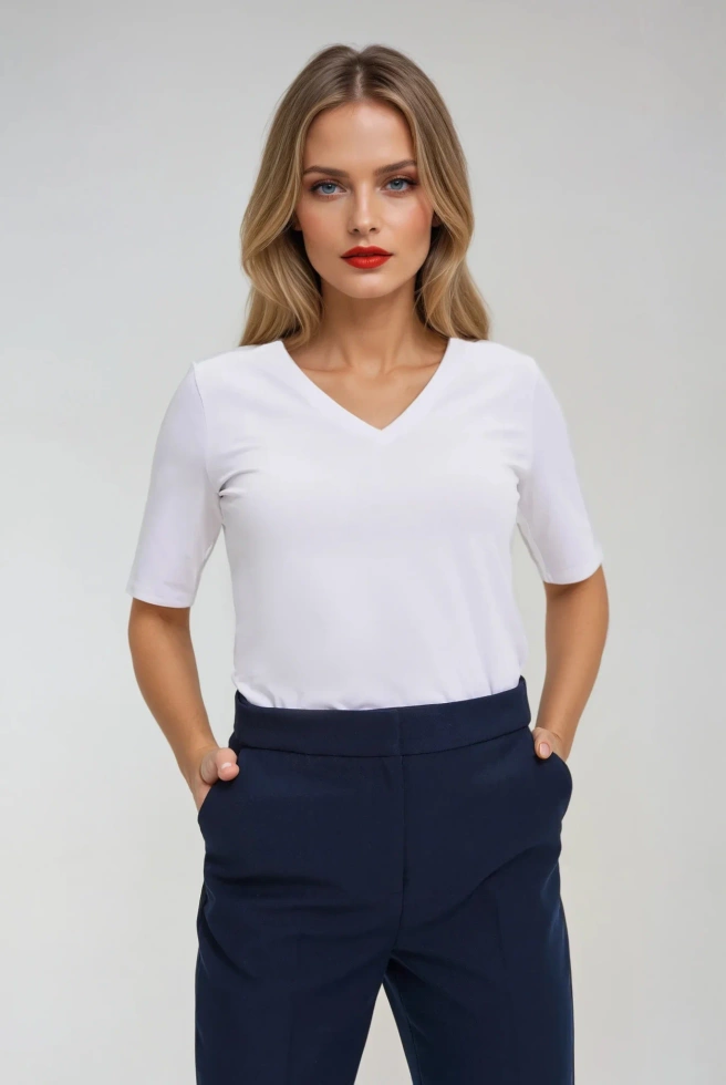 Bawełniana bluzka biała