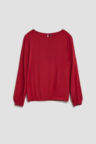 Wiskozowa koszula bordowa