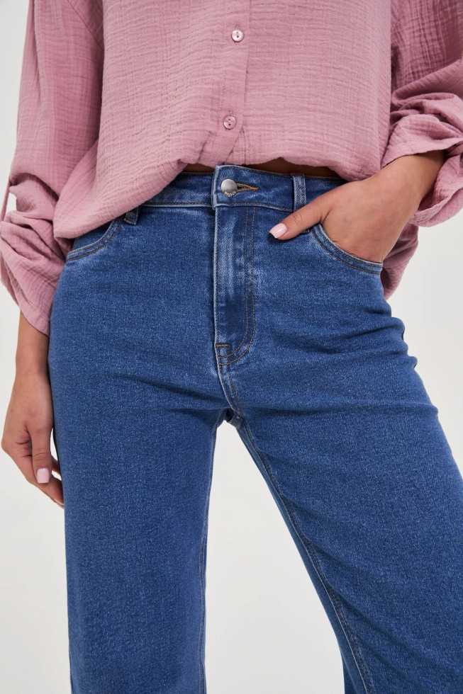 Jeansy z prostą nogawką niebieskie