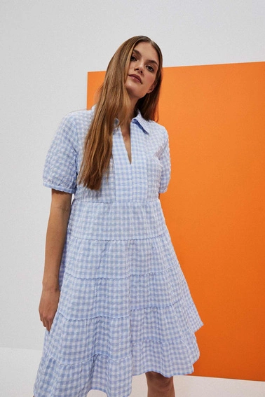 Rozkloszowana sukienka w kratę