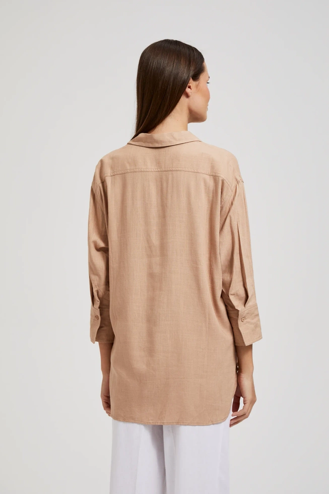 Lniana koszula beżowa