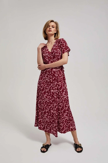 Sukienka maxi truskawkowa