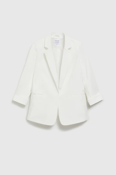 Marynarka z rękawami 3/4 biała