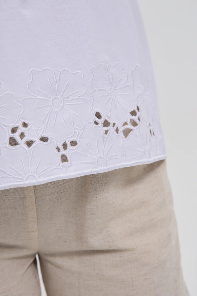 Bluzka z bawełny biała