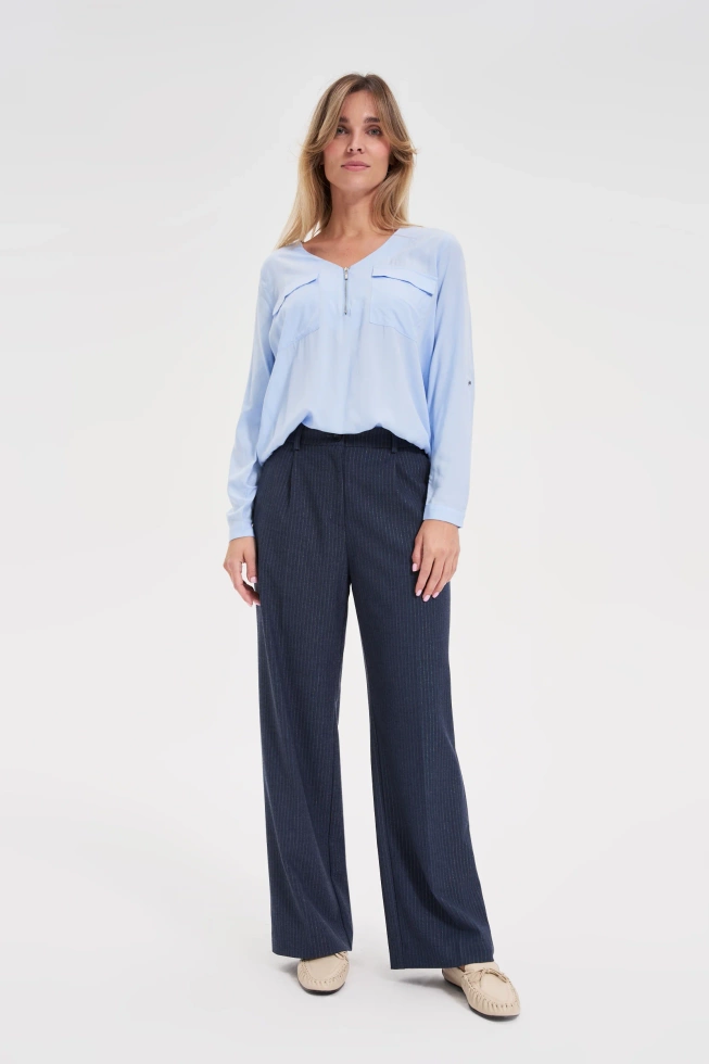 Koszula z wiskozy błękitna