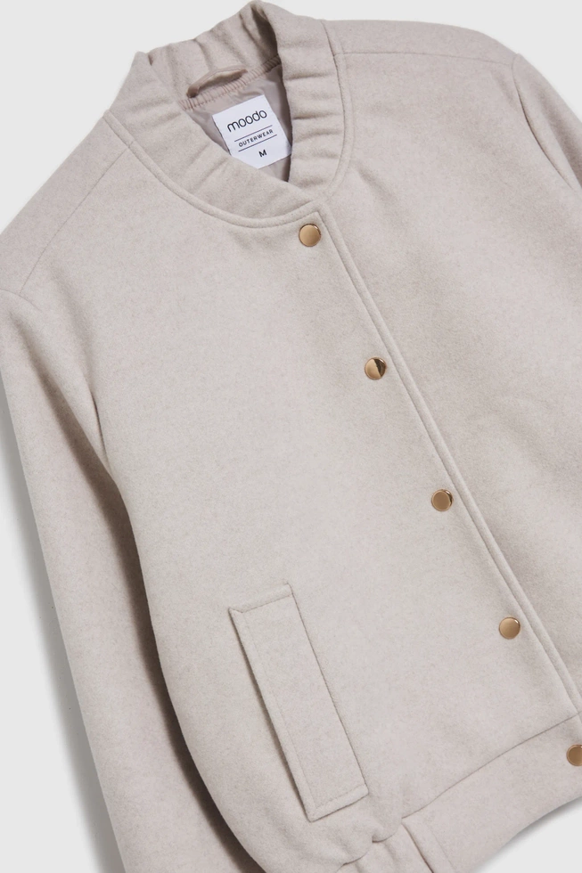 Kurtka bomberka damska beżowa